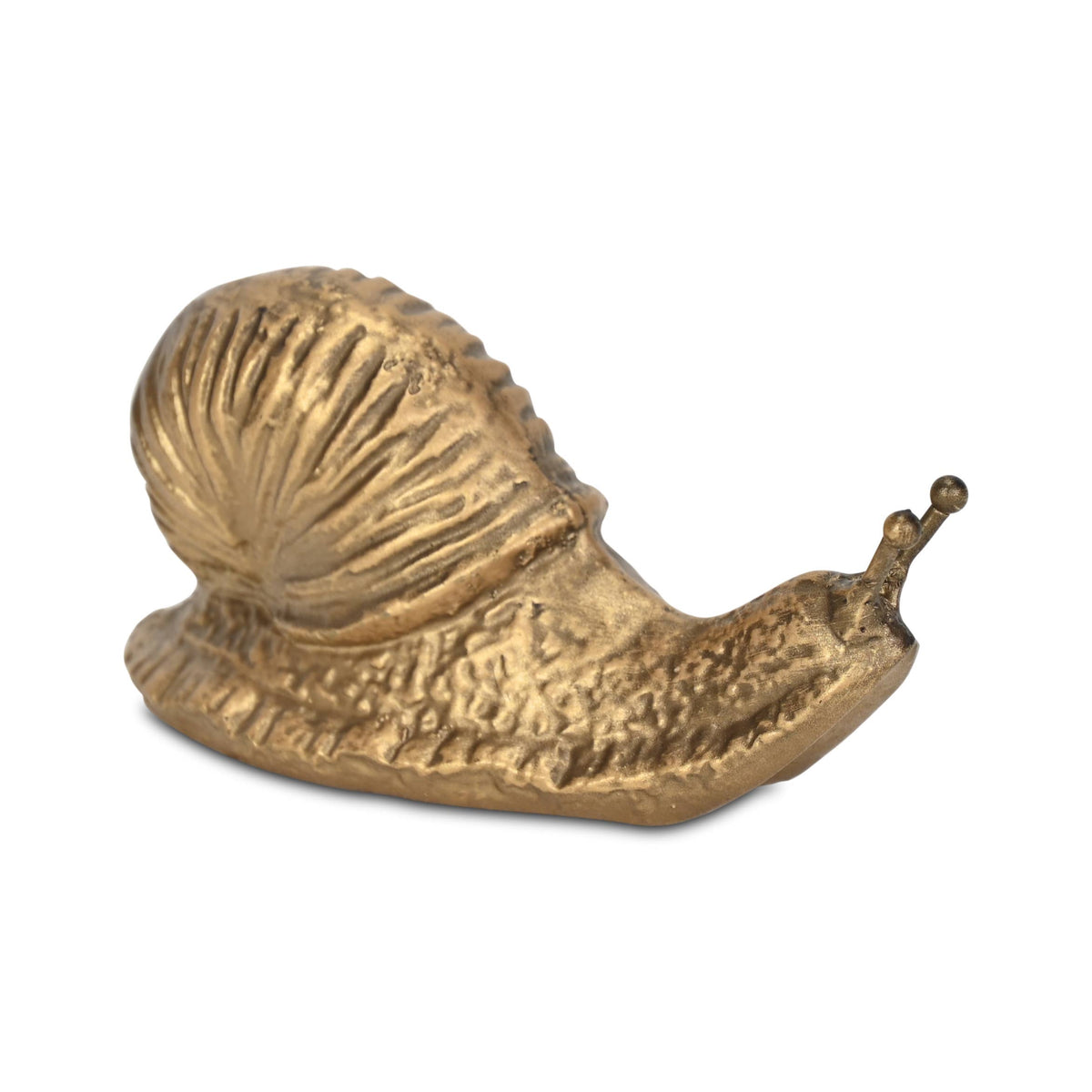 Verdor Golden Snail | Cast Iron Decorative Sculpture