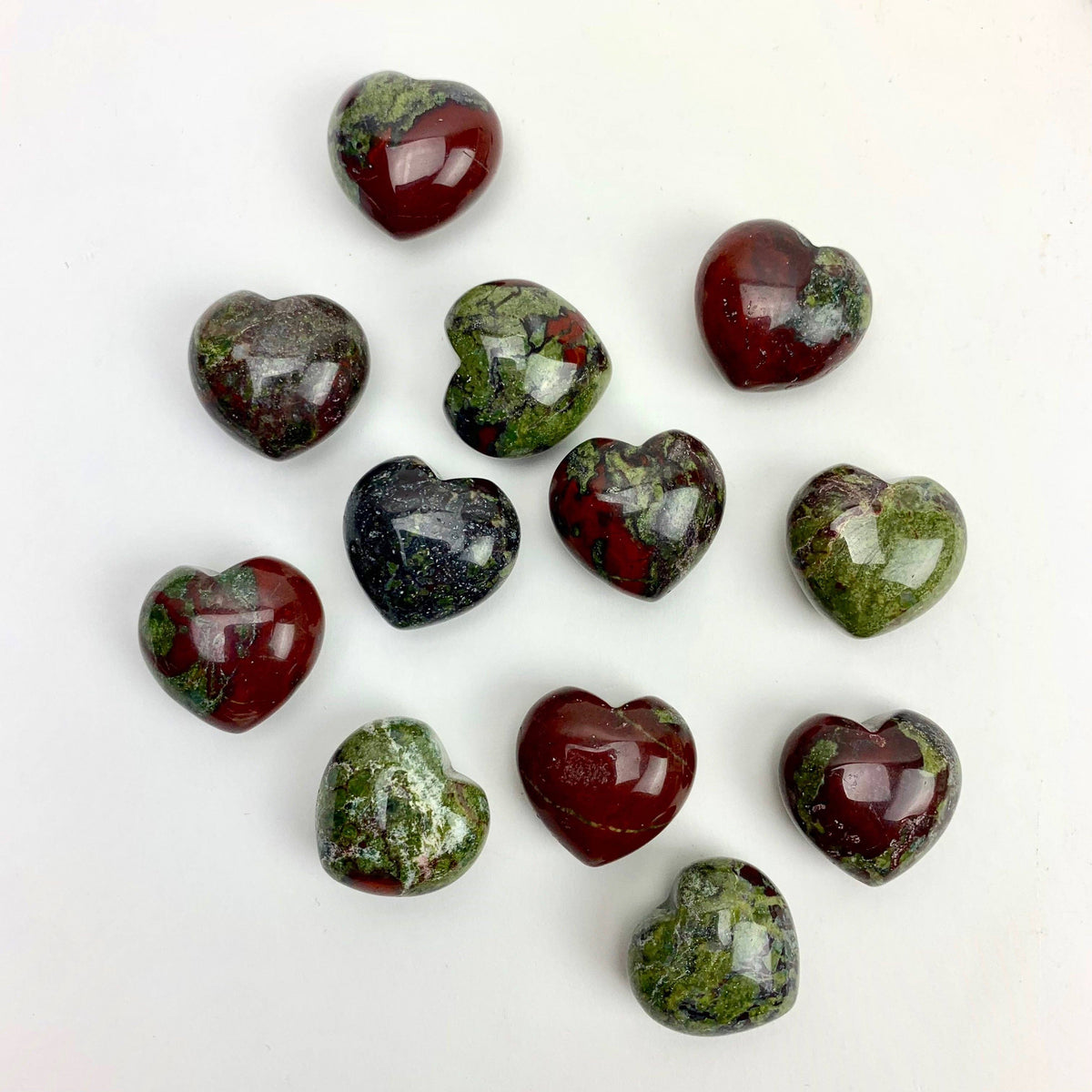 Mini Crystal Hearts | Amethyst & Dragon Bloodstone
