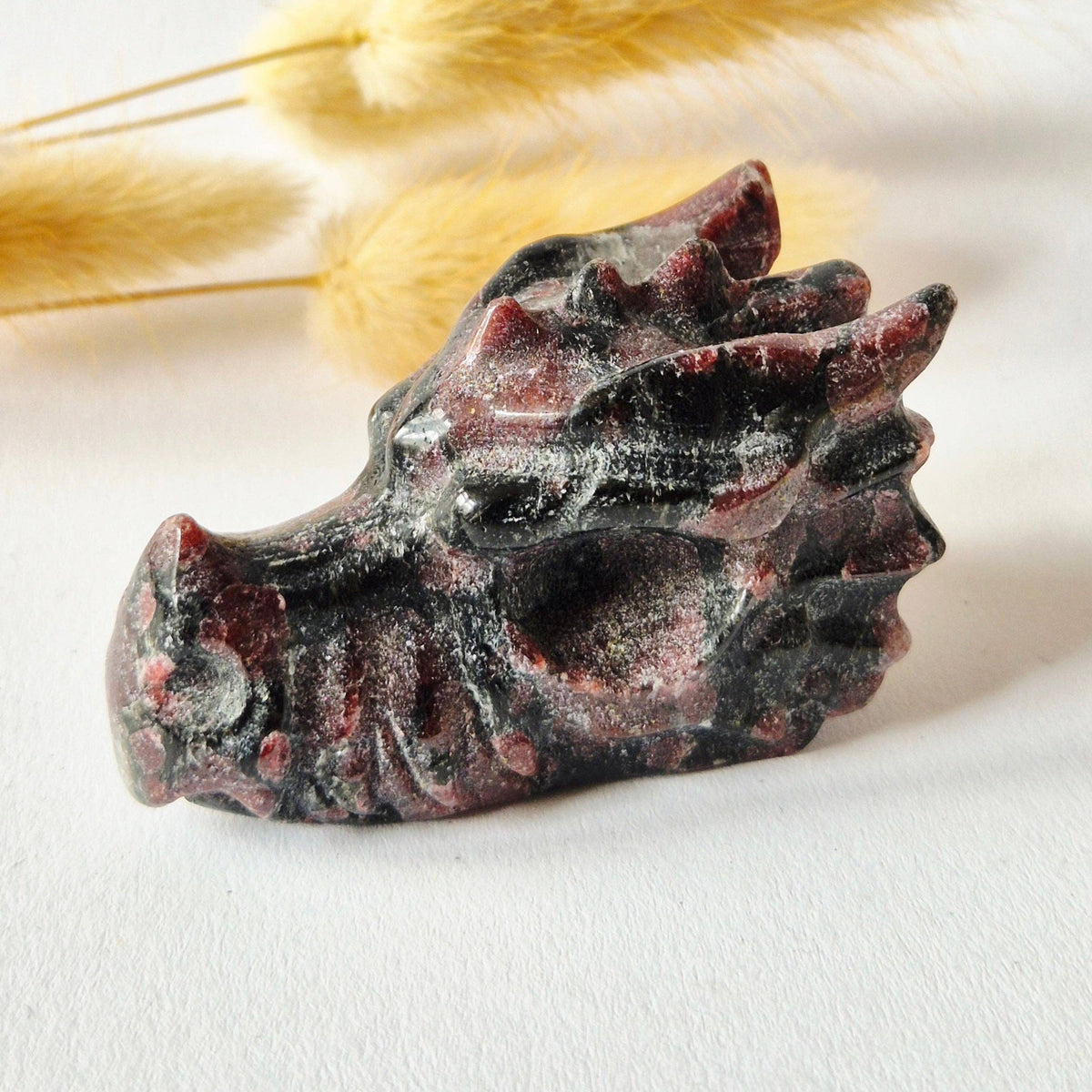 Garnet Dragon Skull – 6 cm (Halloween collection)