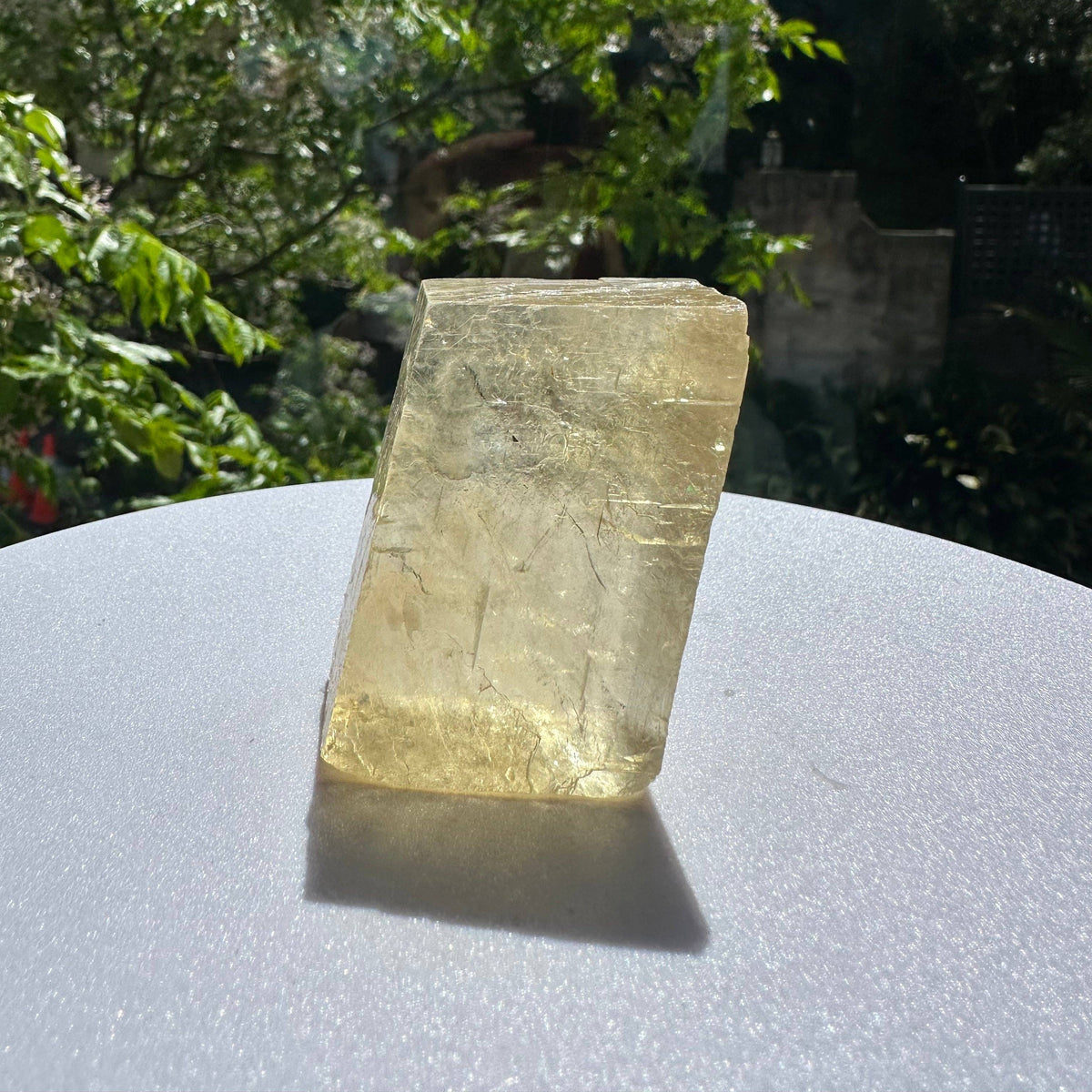 Yellow Calcite Cube | Sacred Geometry for Positivity & Clarity