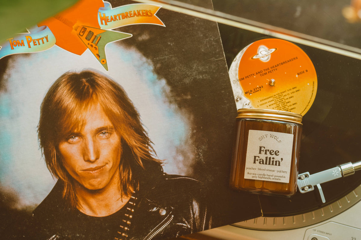 Free Fallin’ Music Inspired Soy Candle | Peach, Blood Orange & Goji Berry