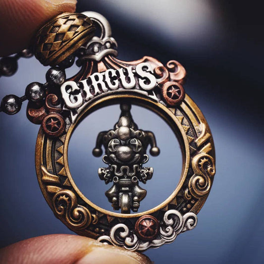 Circus Fidget Pendant Necklace With Chain | Coppertist.Wu
