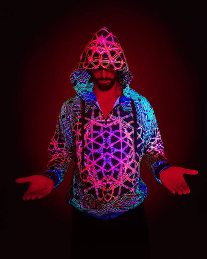 Mandala UV Reactive Hoodie | Psychedelic Festival Hoodie
