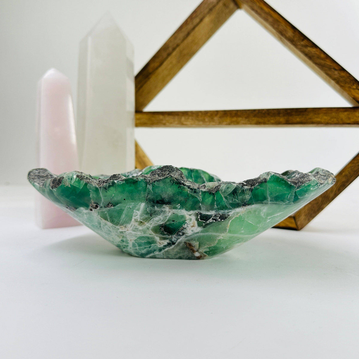 Fluorite Freeform Crystal Bowl | Decorative Crystal Dish