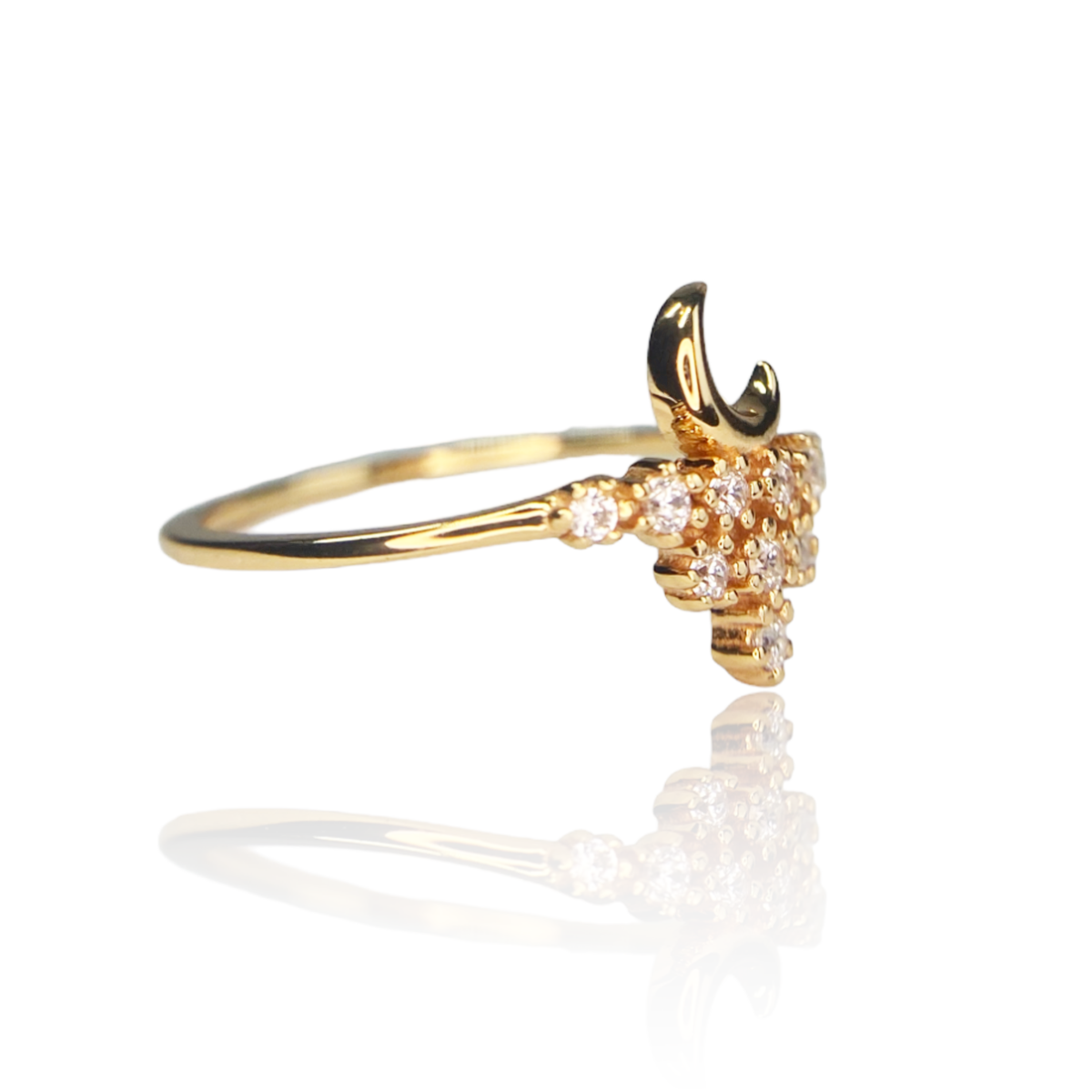 Horizon Moon Ring | Gold-Plated Celestial Ring