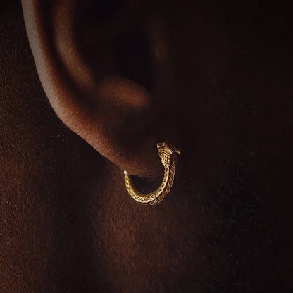 Ouroboros Snake Earrings | Coppertist.Wu