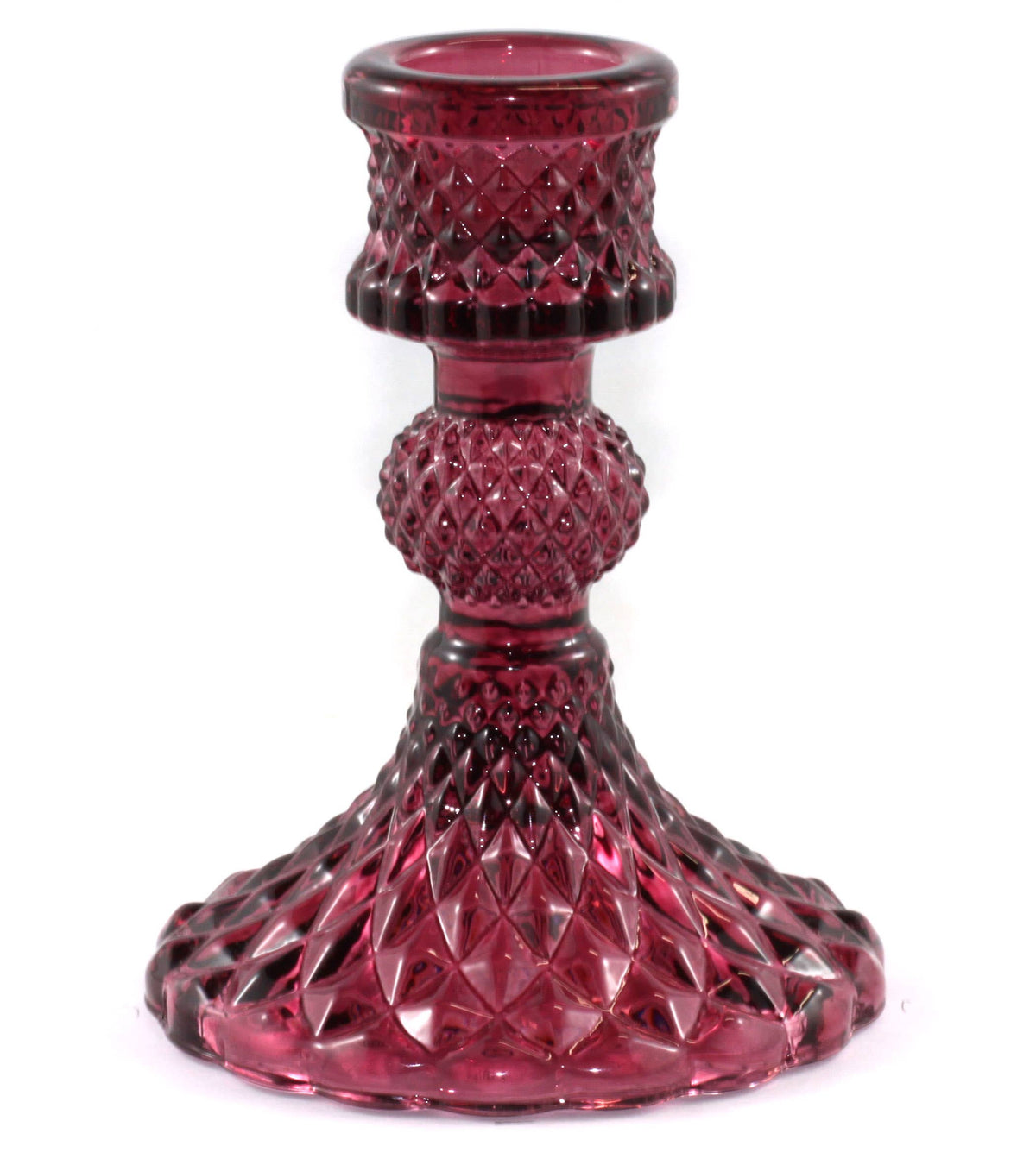 Baby Bella Candle Holder | Bordeaux Glass & Vintage Form