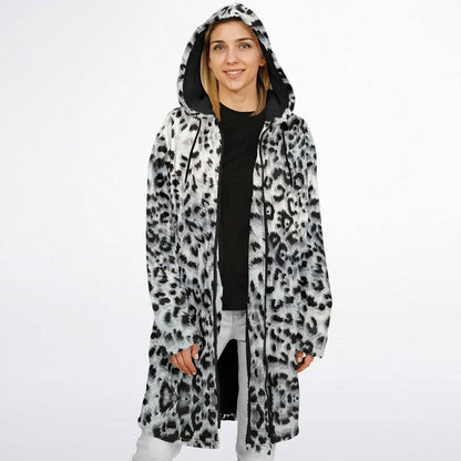 Snow Leopard Zipper Cloak | Recycled Performance Fleece | Manifestie