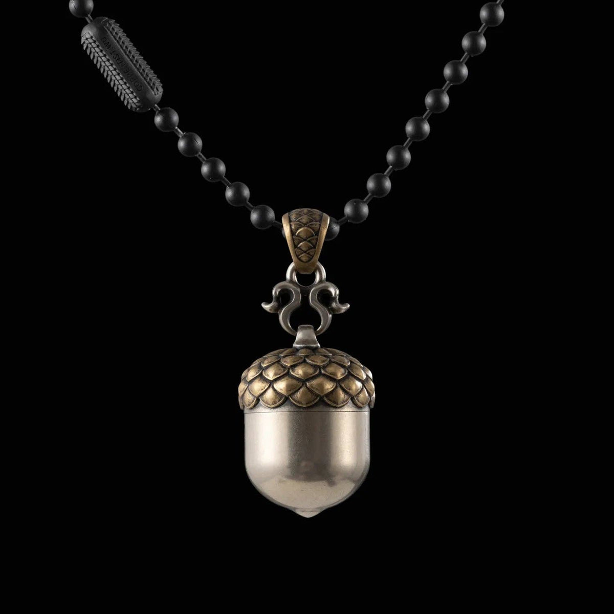 Acorn Capsule Pendant | Brass & White Bronze | Coppertist.Wu