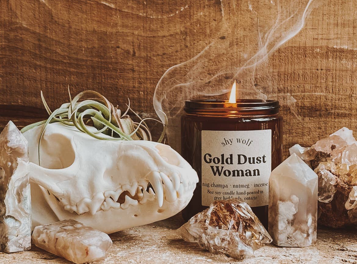 Gold Dust Woman Music Inspired Soy Candle | Nag Champa, Incense & Nutmeg