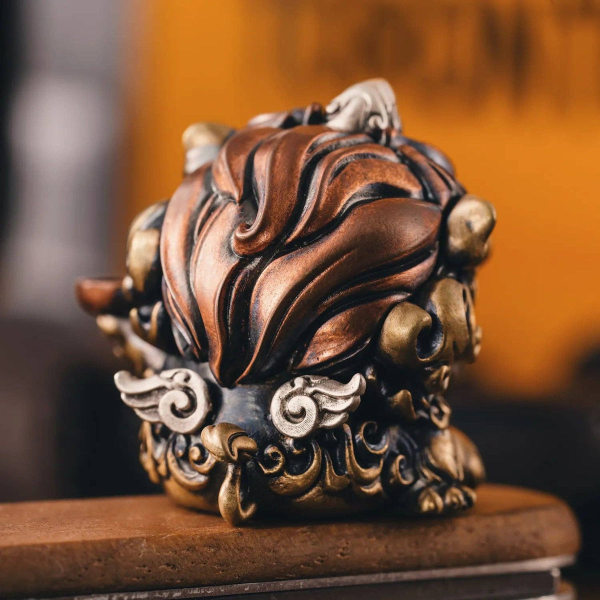 Mini Pixiu Statue | Brass, Copper & Sterling Silver | Coppertist.Wu