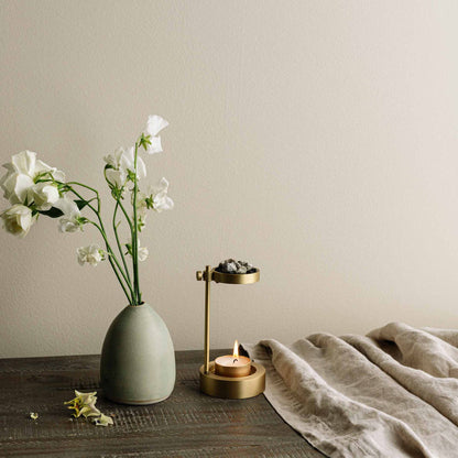Brass Resin Incense Burner | Satin Brass