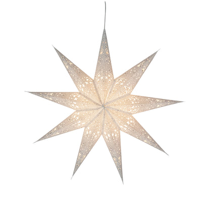 Hrim | 9 Point 25" White w/ Glitter | Paper Star Light