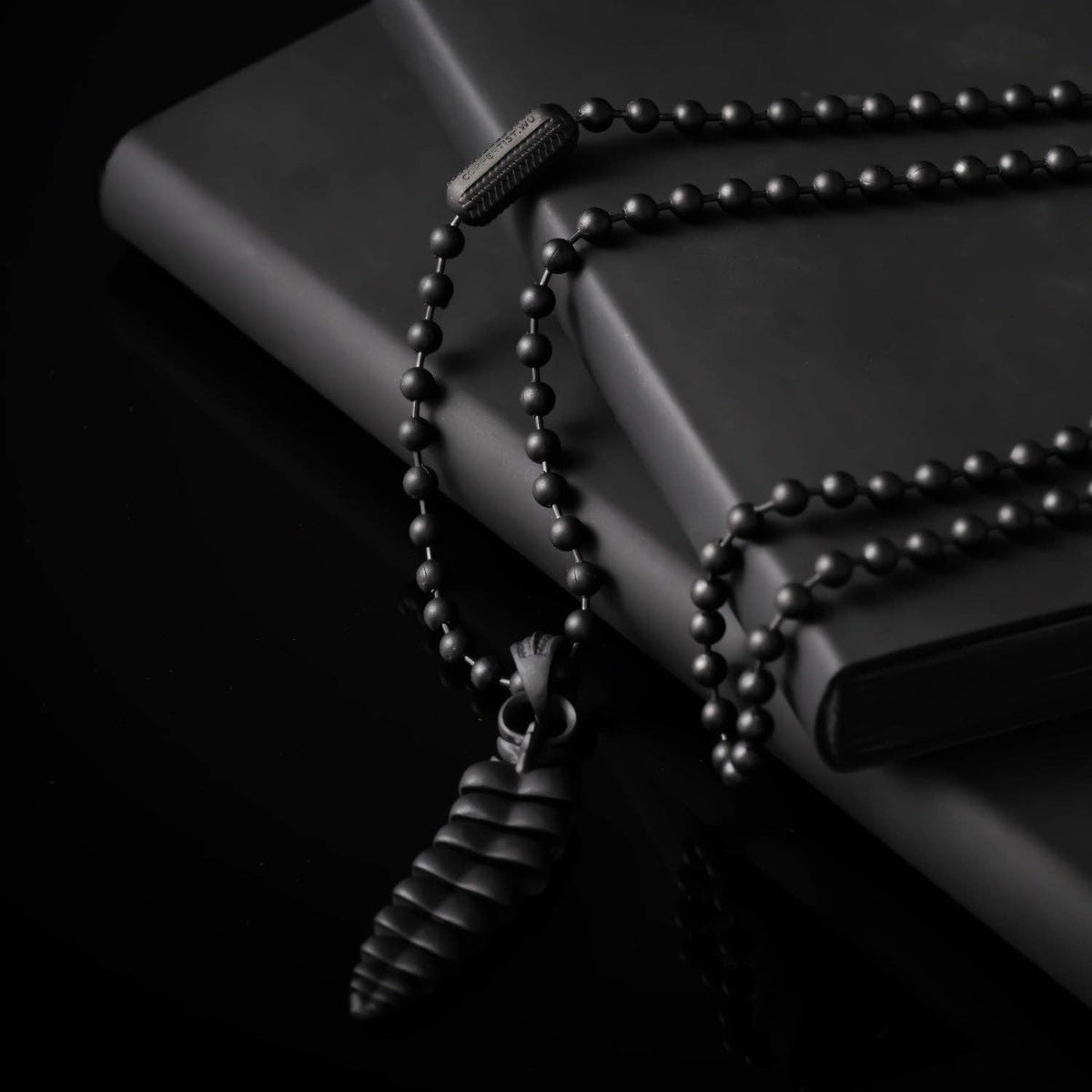 Snake Scale Clasp Necklace | Black Plated Brass | Coppertist.Wu