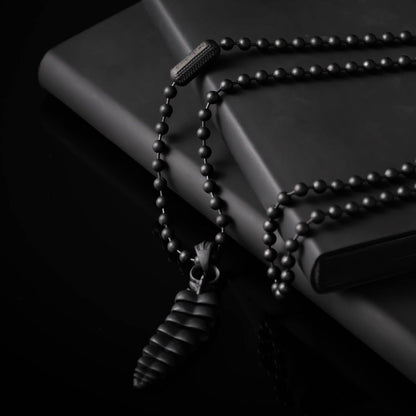 Snake Scale Clasp Necklace | Black Plated Brass | Coppertist.Wu