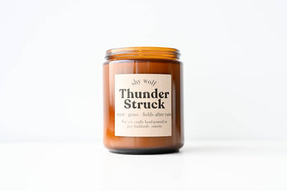 Thunderstruck Music Inspired Soy Candle | Rain, Mint & Grass