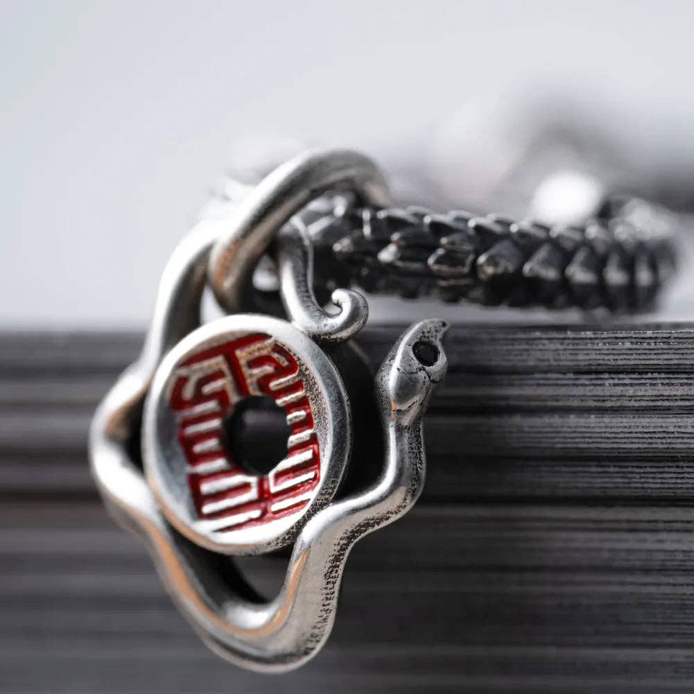 Snake Skin Earrings | Oxidized Silver | Coppertist.Wu