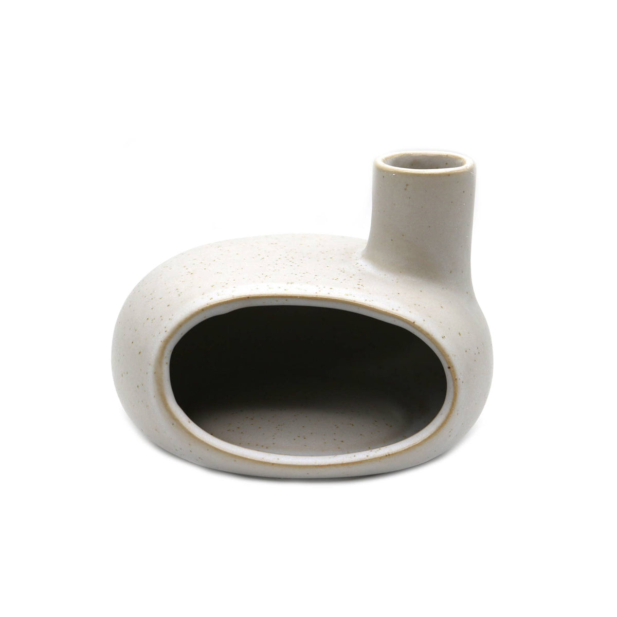 Grey Ceramic Smudge Chimney | Glazed Ceramic