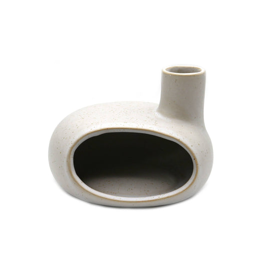 Grey Ceramic Smudge Chimney | Glazed Ceramic