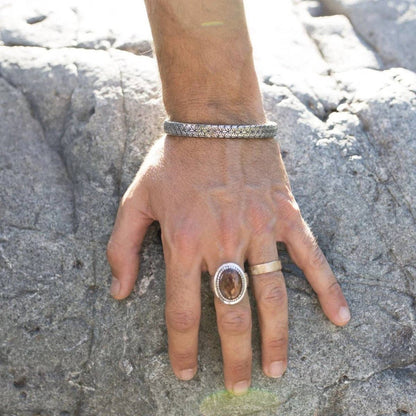 Flower of Life Cuff | Brass or Indian Silver | Bahgsu Jewels