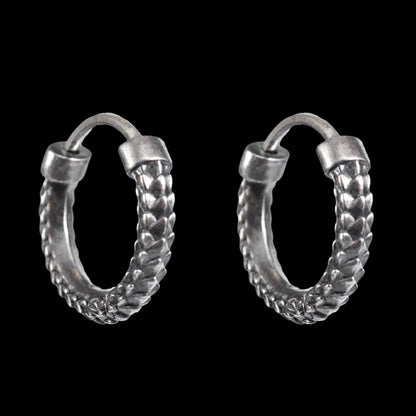 Snake Skin Earrings | Oxidized Silver | Coppertist.Wu