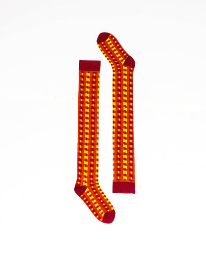 Interlocking Plaid | Over-the-Knee Socks