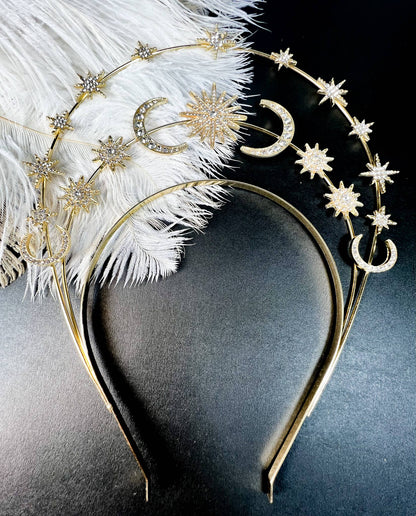 Celestial Crown Halo Headband | Double Halo Crystal Headpiece