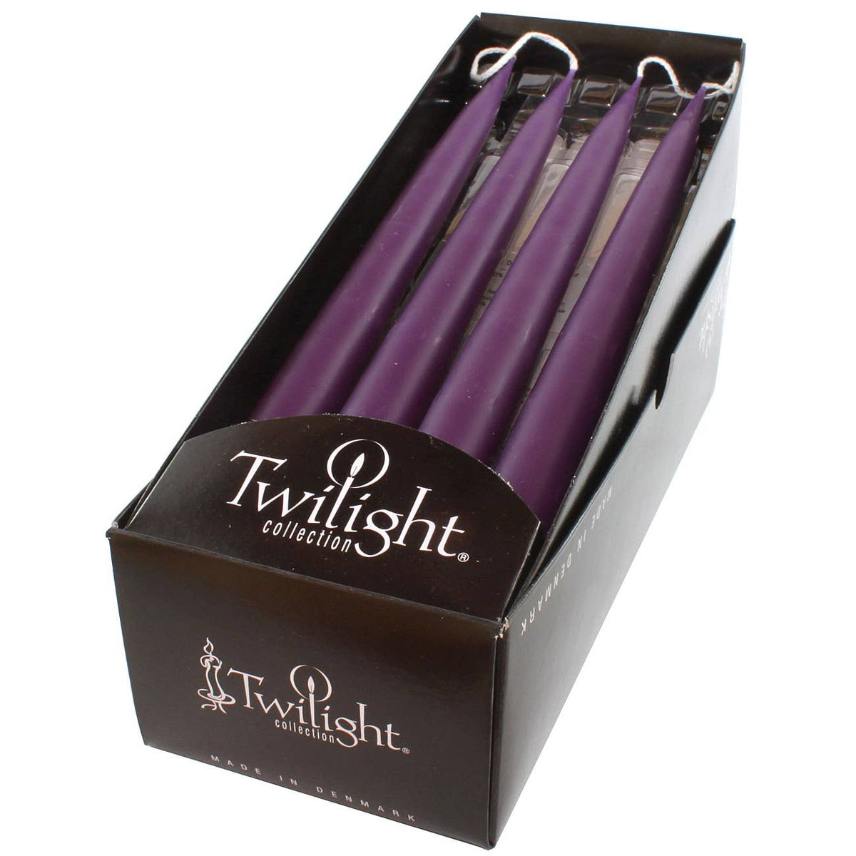 Violet 10" Danish Taper Candle Pair | Unscented