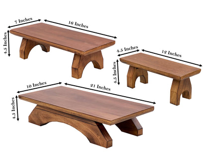 3 Tier Altar Table | Handcrafted Mango Wood