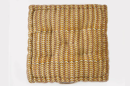 Block Print Square Meditation Cushion | Jaipur Velvet Craft