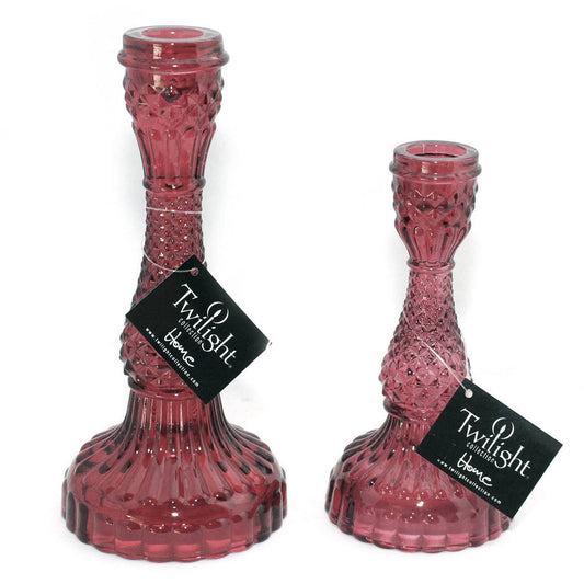 Bella Candle Holder | Bordeaux Glass & Elevated Form