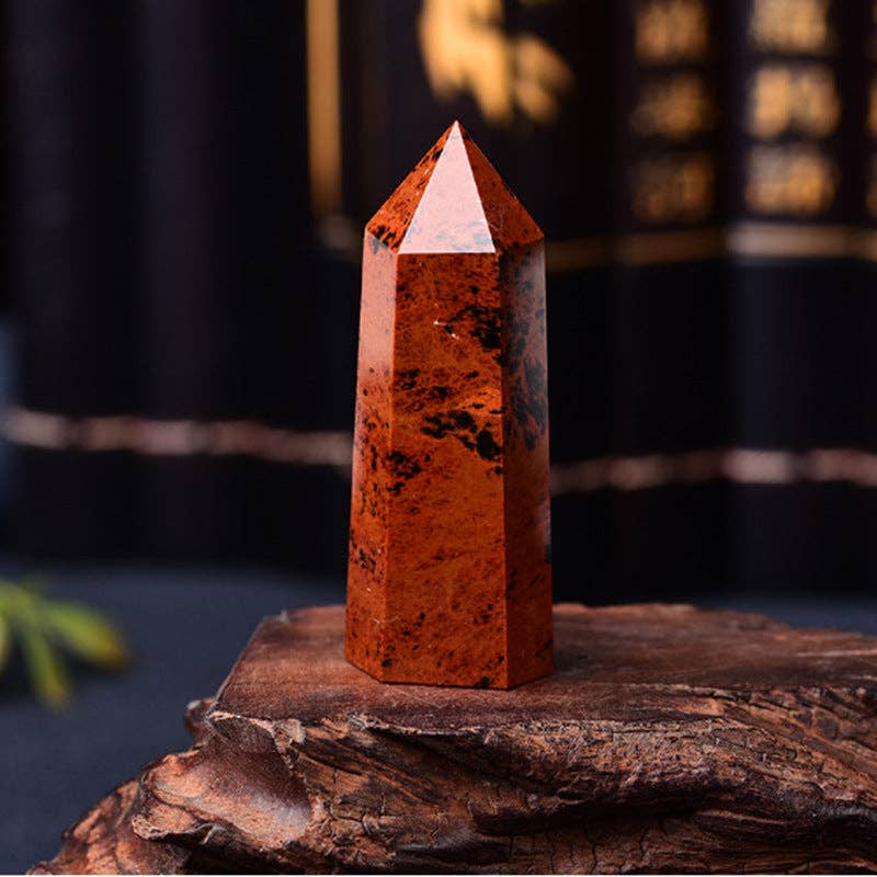 Mahogany Obsidian Tower | Crystal for Strength & Protection