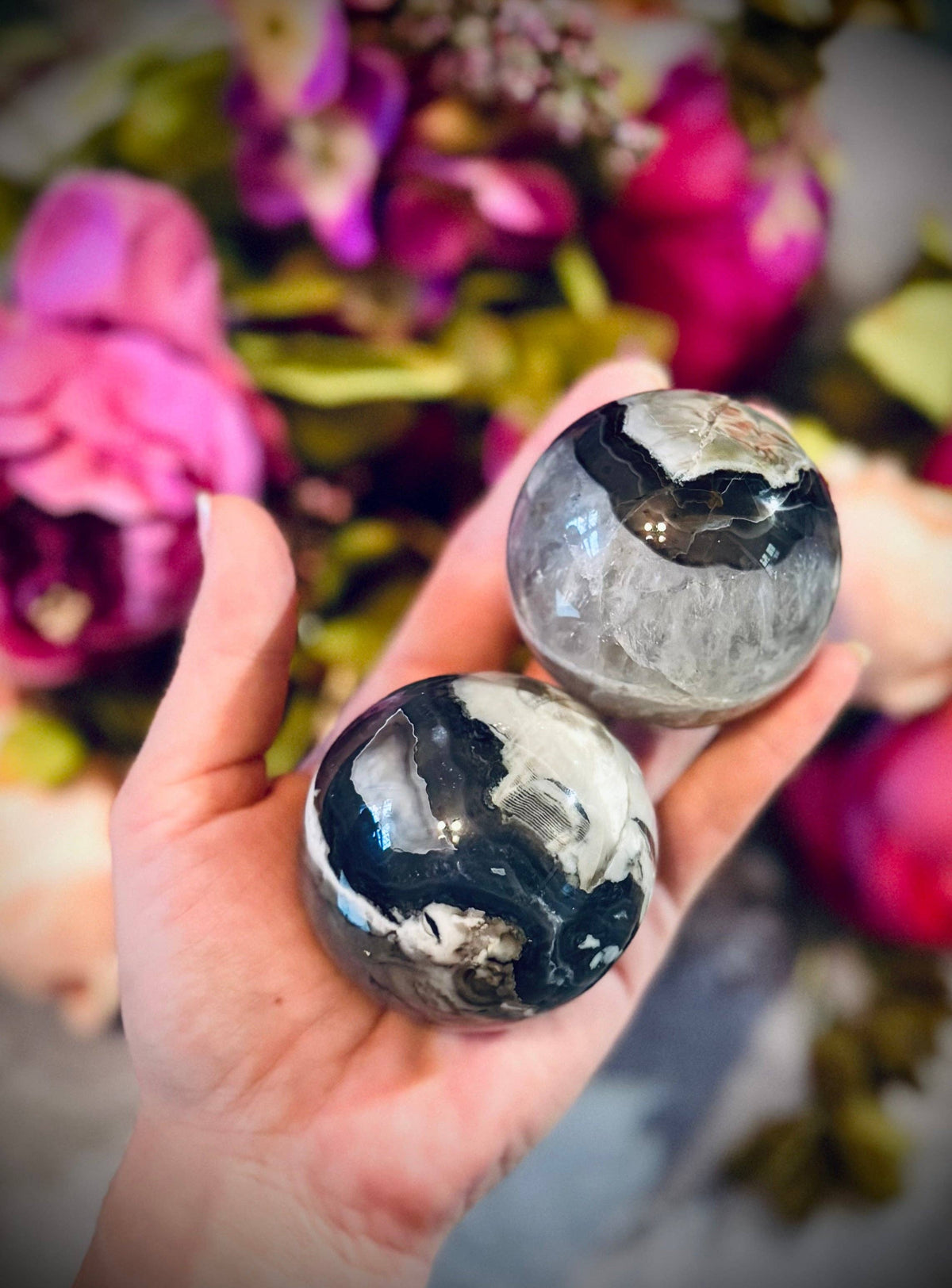 Volcano Agate Sphere | UV Fluorescent Crystal Sphere