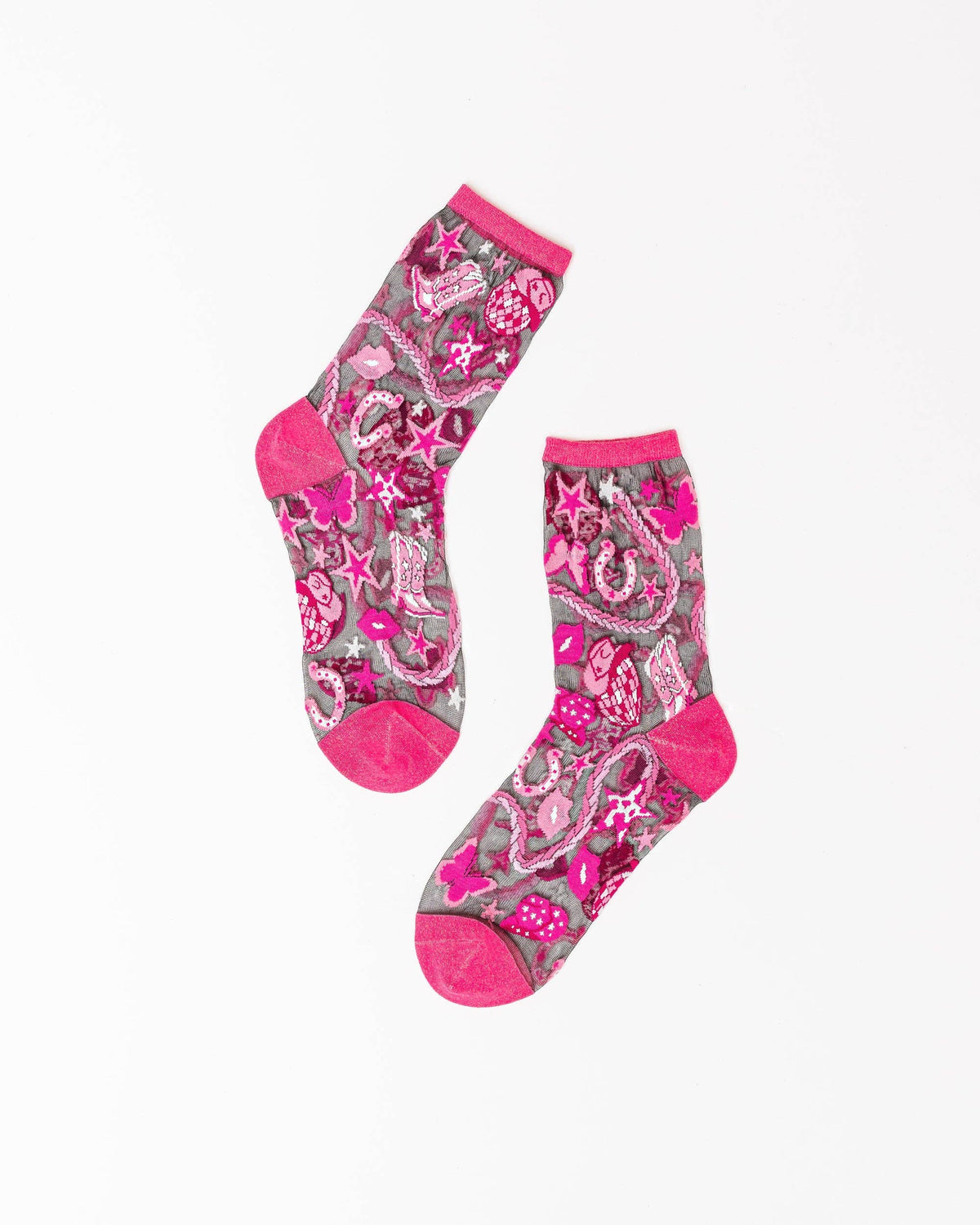Disco Barbie | Sheer Crew Socks