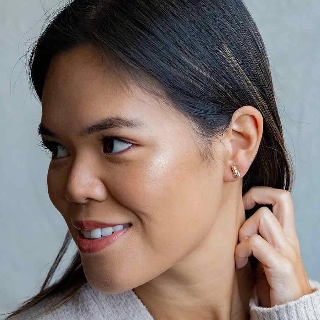 Sitting Fox Earrings | Sterling Silver