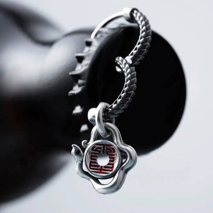 Snake Skin Earrings | Oxidized Silver | Coppertist.Wu