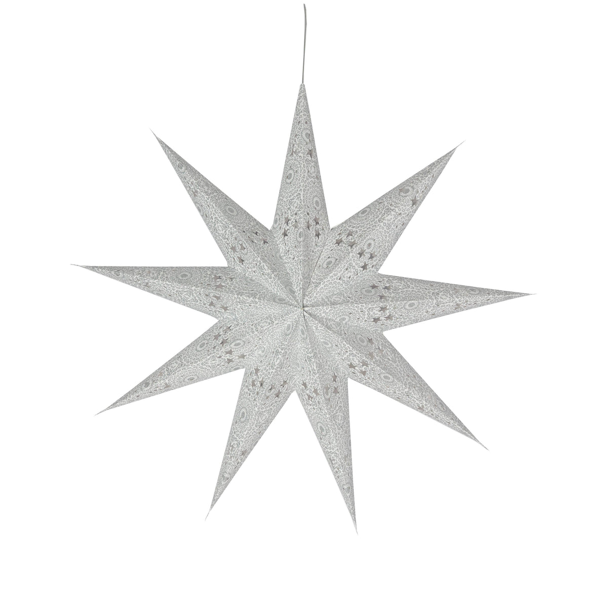 Hrim | 9 Point 25" White w/ Glitter | Paper Star Light