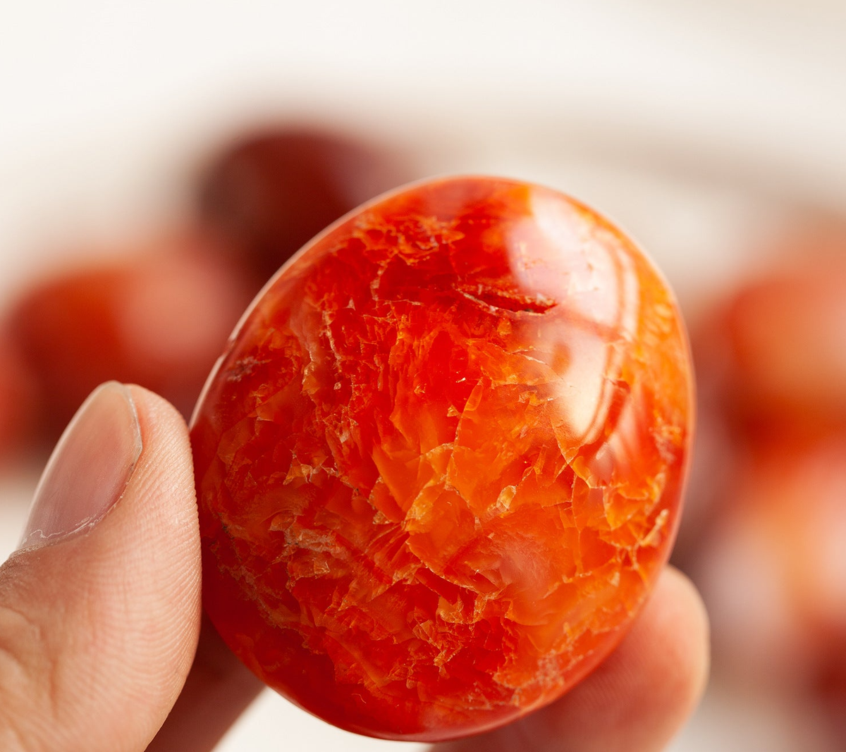 Carnelian Palm Stone | Stone of Motivation & Courage
