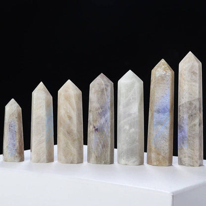 Blue Moonstone Tower | Intuition & Lunar Energy Crystal