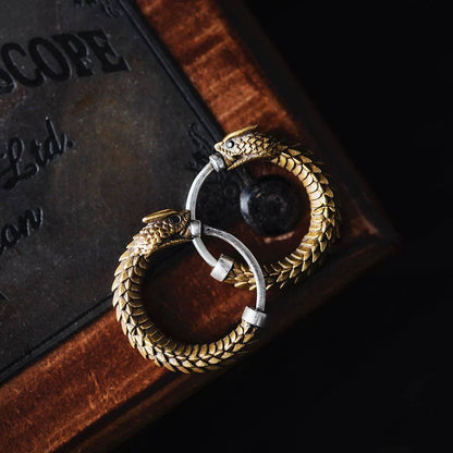 Ouroboros Snake Earrings | Coppertist.Wu