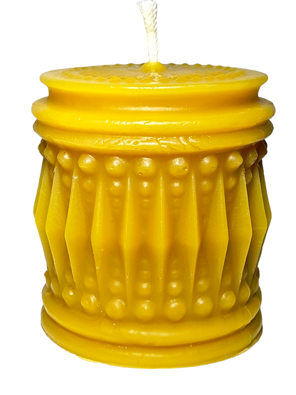 Crystal Pillar Candle | 100% Canadian Beeswax