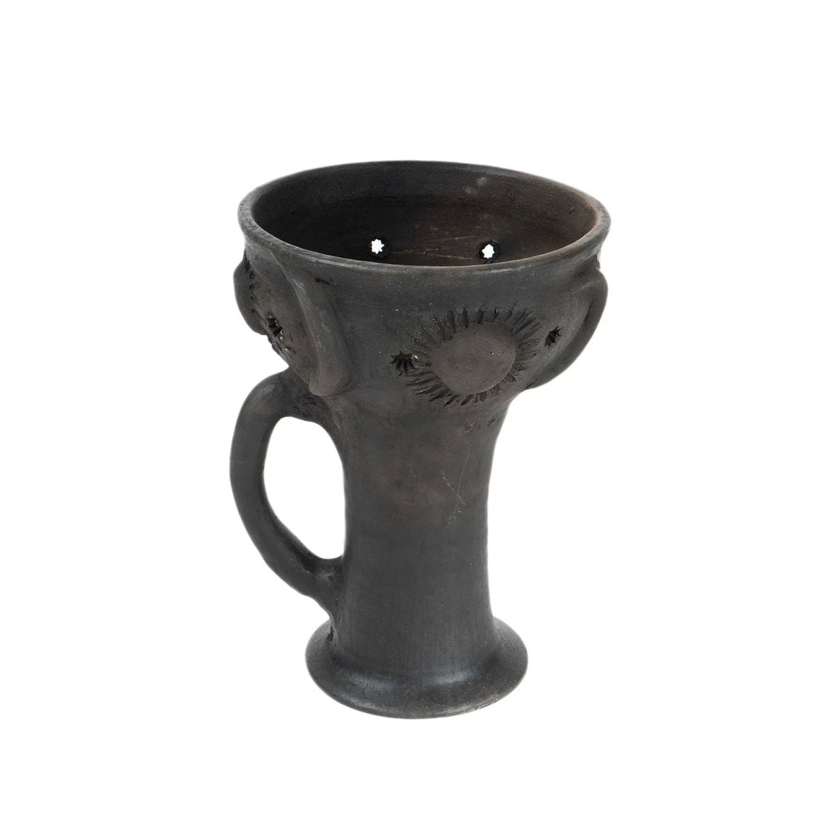 Oaxaca Sun & Moon Copalera | Hand-Polished Clay