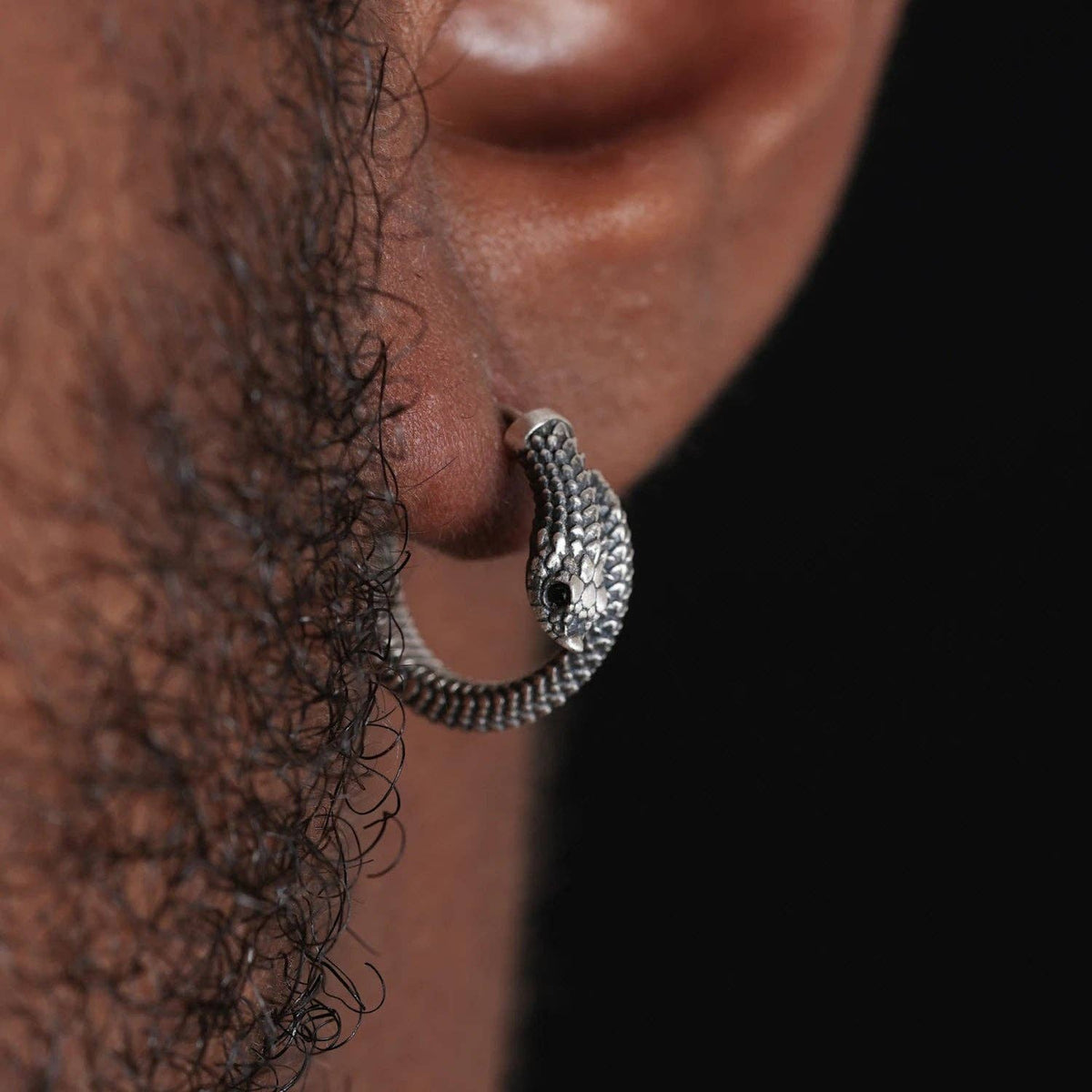 Hognose Snake Hoop Earrings | Curious Serpent Hoops | Coppertist.Wu