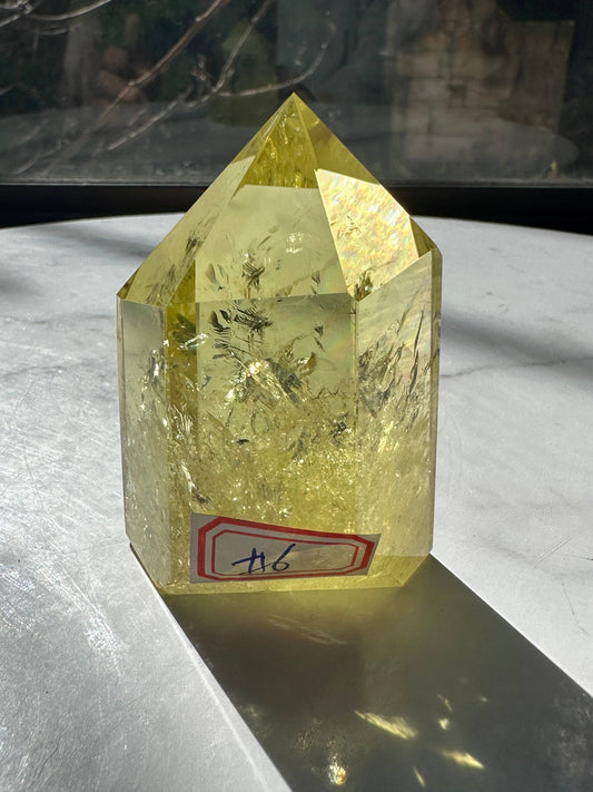 AAAA Brazilian Citrine Tower | Rainbow Inclusions