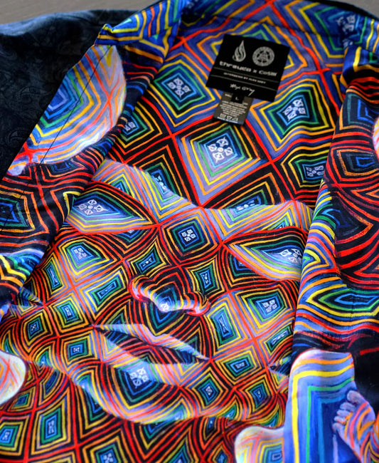 Vajra Being Button Down Shirt | Alex Grey & Allyson Grey | Threyda