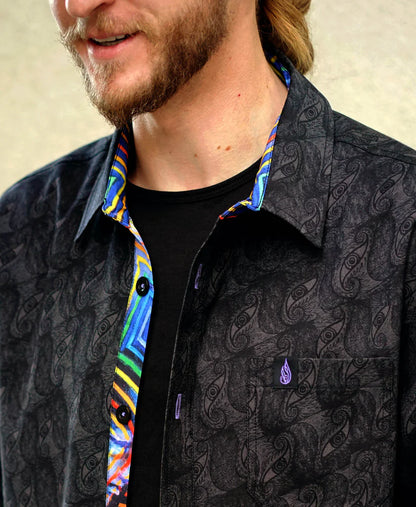 Vajra Being Button Down Shirt | Alex Grey & Allyson Grey | Threyda
