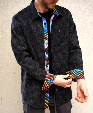 Vajra Being Button Down Shirt | Alex Grey & Allyson Grey | Threyda