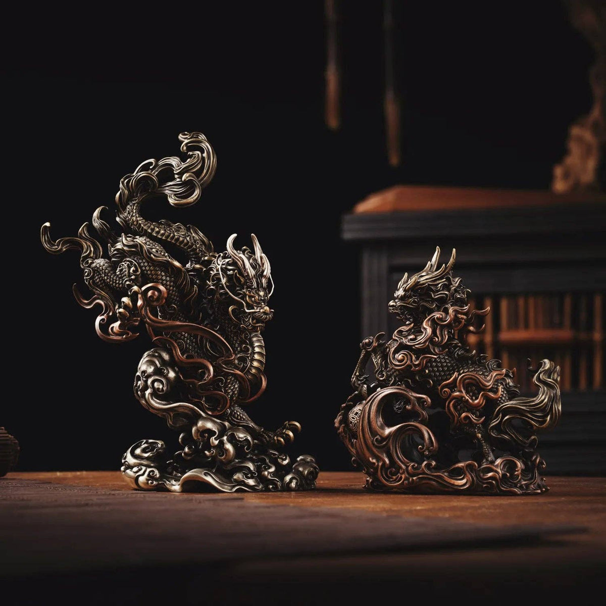 Tang Dragon Statue | Bronze, Silver, Copper & White Bronze | Coppertist.Wu