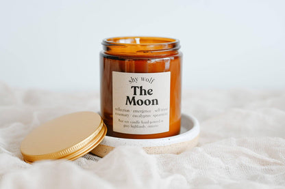 The Moon Tarot Inspired Soy Candle | Eucalyptus, Spearmint & Rosemary