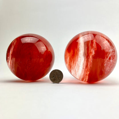 Cherry Quartz Sphere | Crystal of Joy & Emotional Healing